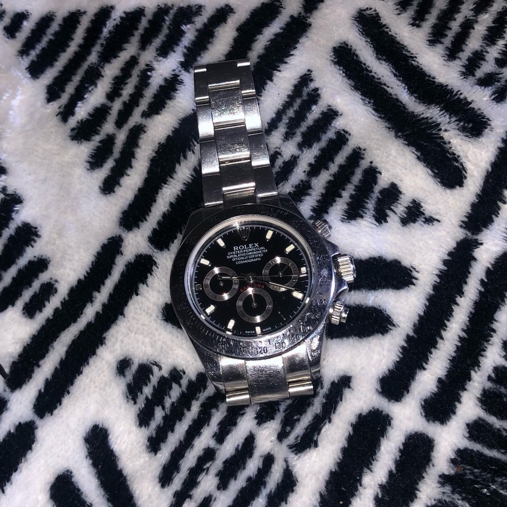 Rolex Daytona Stainless Steel Black Index Dial Ceramic Bezel Oyster Bracelet